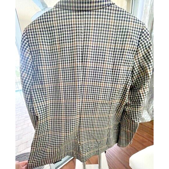 Marc Cain Womens N5 US SZ 12 Virgin Wool Plaid Blazer Jacket NWT! Retail $750 - Picture 2 of 11